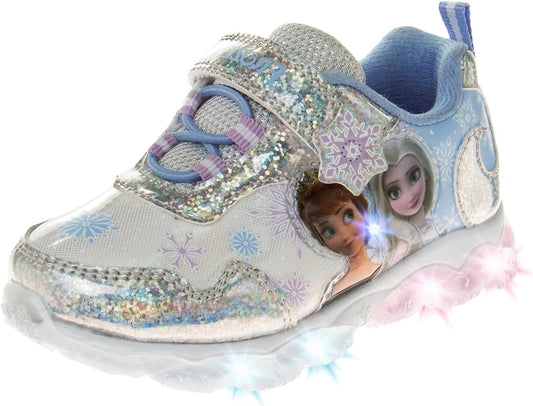 Disney Frozen Light Up Laceless Running Shoes for Girls