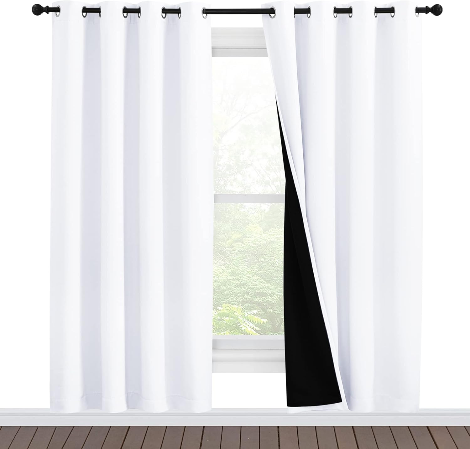 NICETOWN 100% Blackout Window Curtain Panels for Total Darkness
