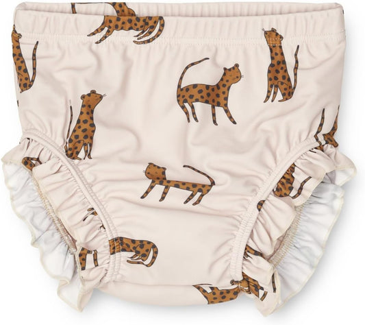 Leopard Print Reusable Swim Diaper for 9-12 Months - BPA Free!