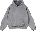 Mens Oversized Hoodies Pullover Women Fall Acid Wash Plain Preppy Made
