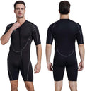 3mm Shorty Wetsuit for Men and Women - Front Zip Short Sleeve Suit