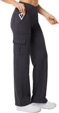 Wide Leg Yoga Pants for Women High Waist Cargo - Comfortable Fit