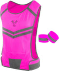 Running Reflective Vest with Inside Pocket and 2 Bands - High