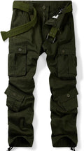 Men's Baggy Camo Cargo Pants - 8 Pocket Cotton Tactical Workwear