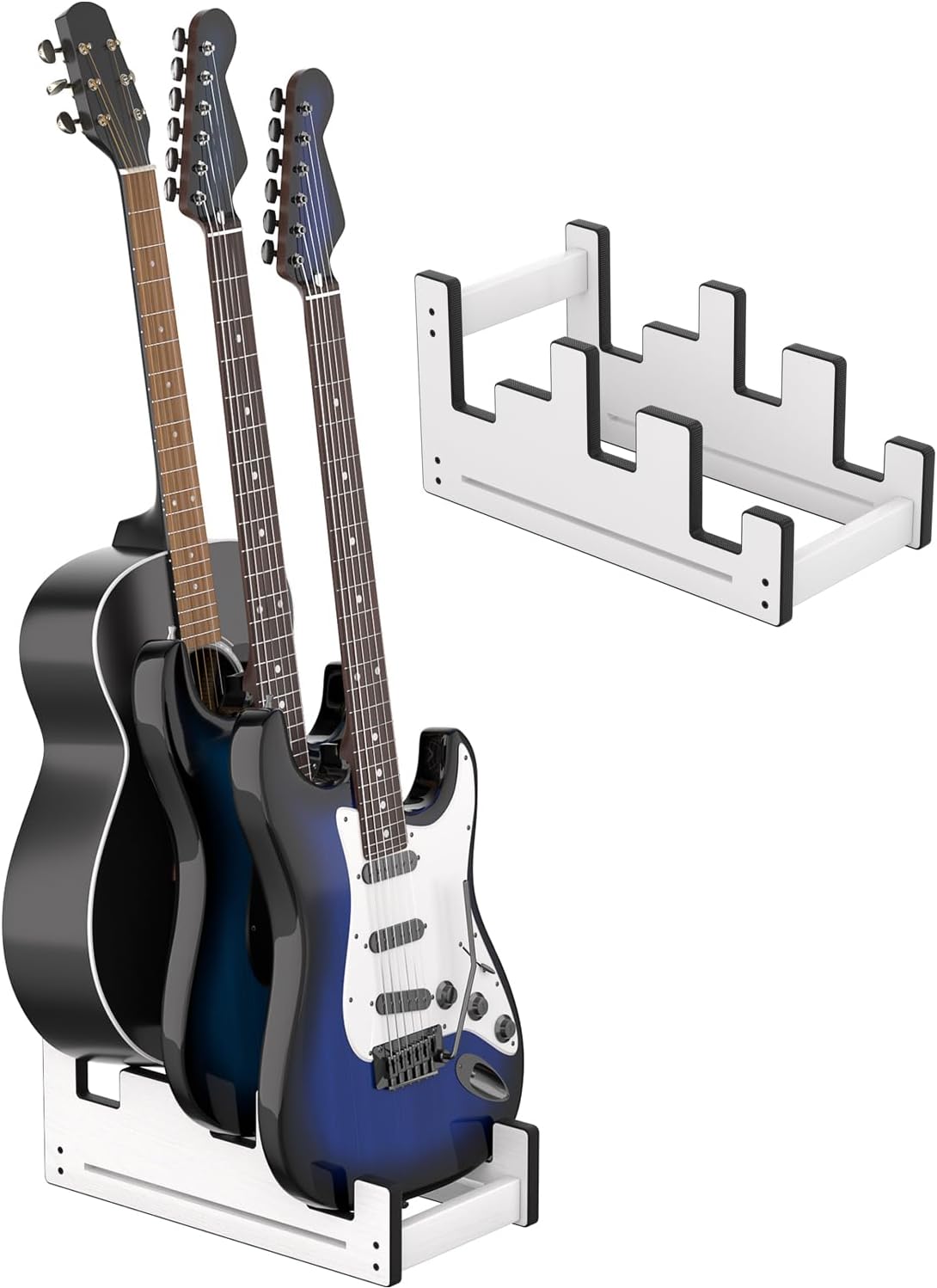 Stylish Portable Triple Guitar Stand for Acoustic & Electric Guitars