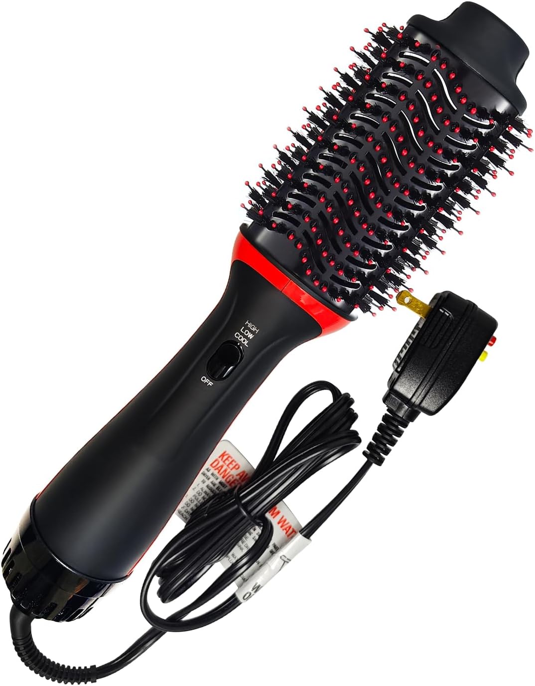 AIJIA 1200W Hot Air Brush - Lightweight & Quiet Styling for Short Hair