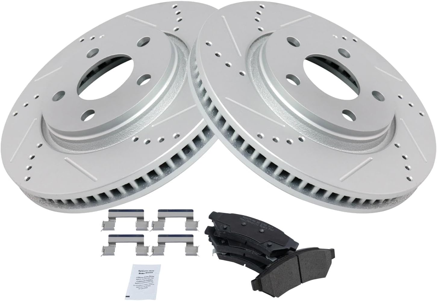 TRQ Front Brake Pad & Rotor Kit for 2005-2008 Buick LaCrosse