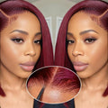 99J Burgundy Glueless Bob Wig Human Hair 9x6 HD Lace - Ready Wear