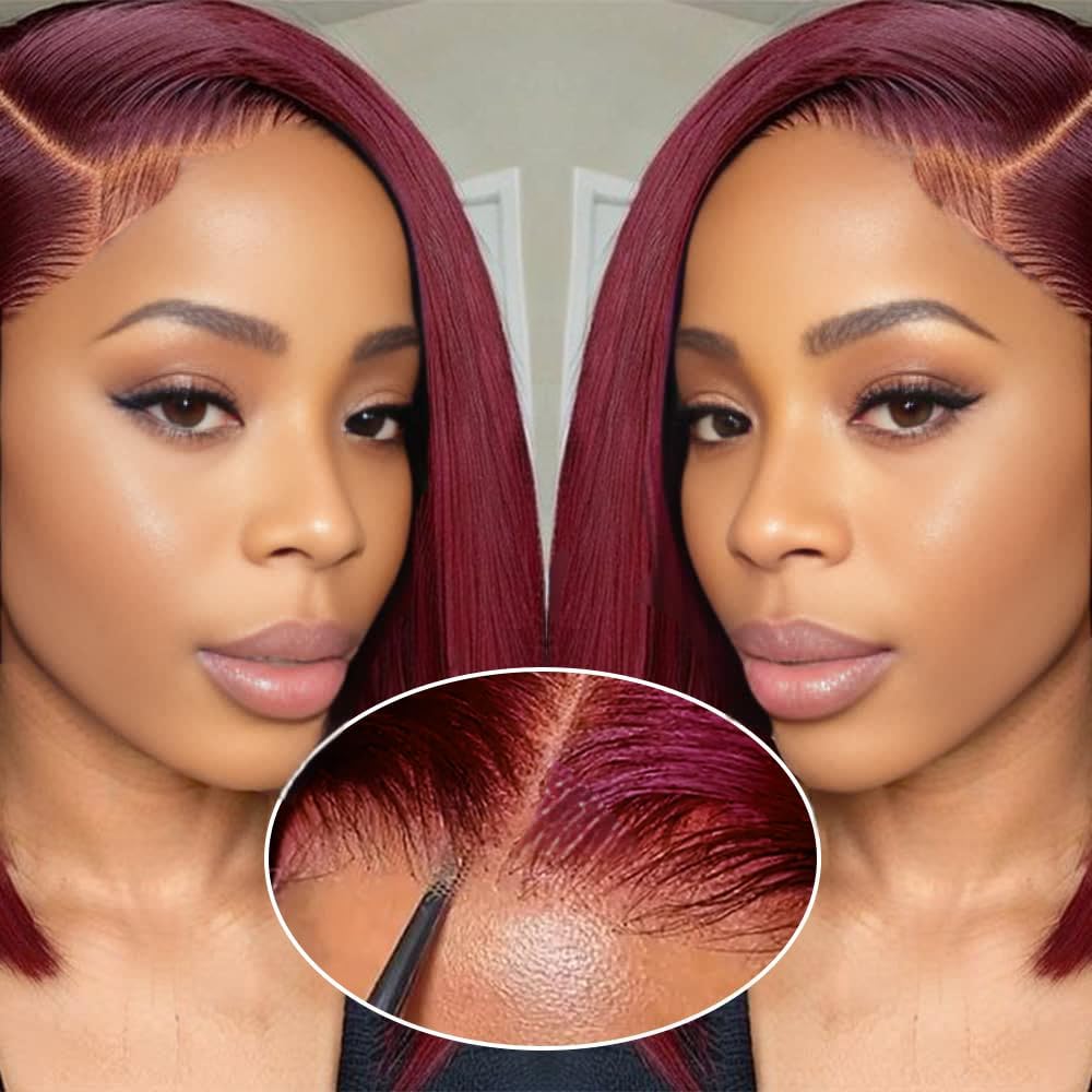 99J Burgundy Glueless Wigs Human Hair for Effortless Style