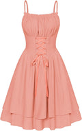 Scarlet Darkness Renaissance Dress Women Chiffon Spaghetti Strap shine
