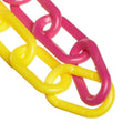 Plastic Barrier Chain Alternating Yellow/Magenta 1.5-in Link, 100-ft