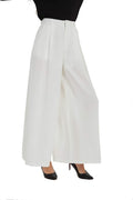 Women High Waist Wide Leg Palazzo Pants - Flowy Casual Trousers Fabric