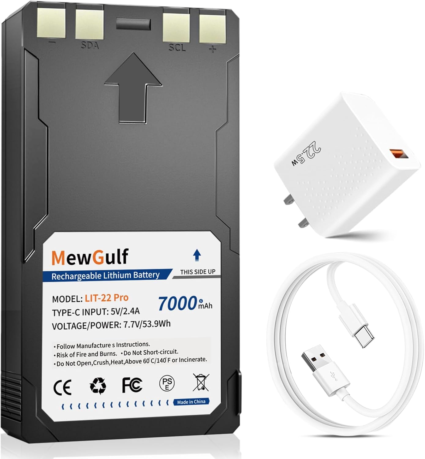 2Pack Upgraded 7000mAh Replacement for Spypoint LIT-22 Battery