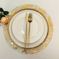 Gold Disposable Placemats Round 13in Doilies - Elegant Table Charger