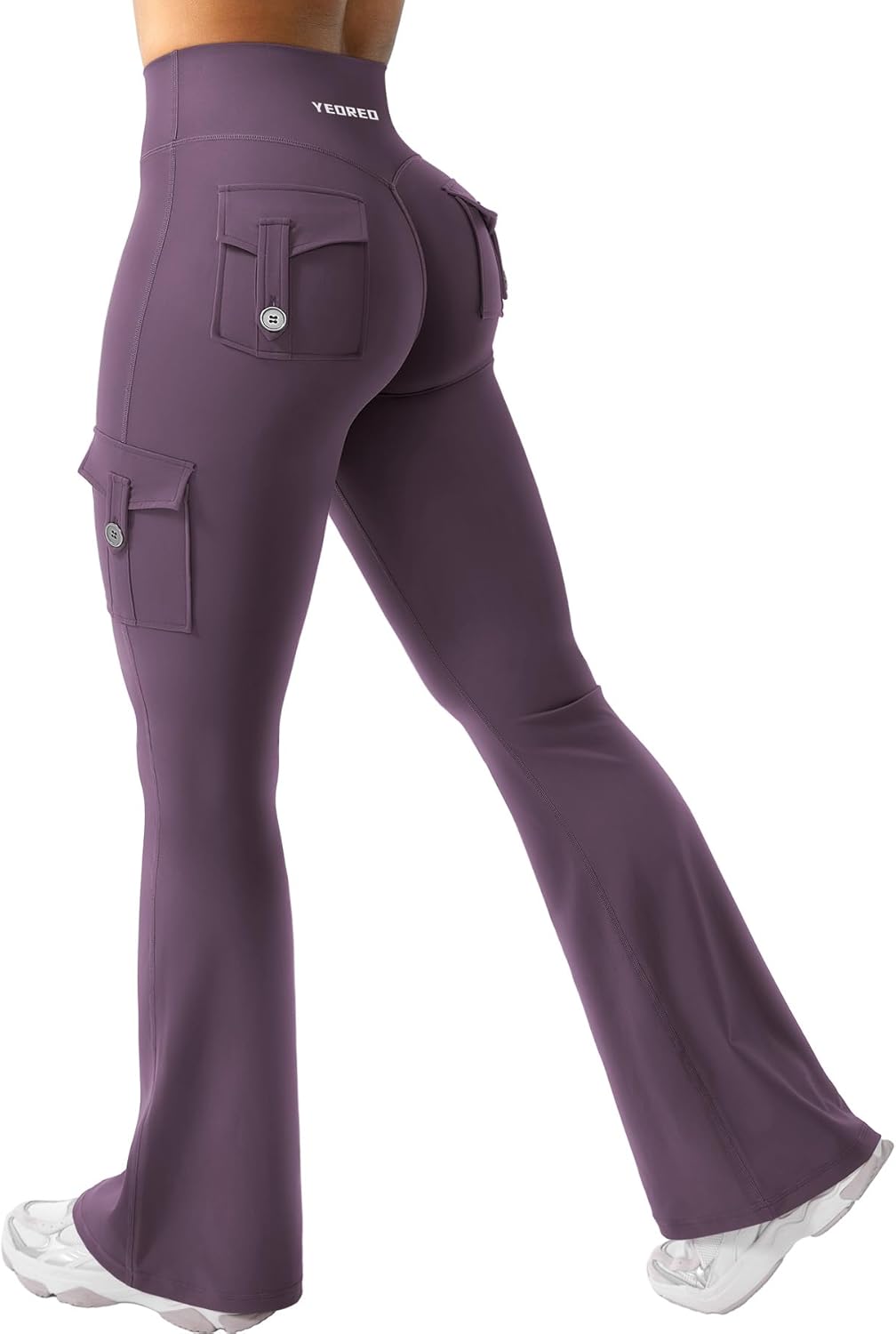 YEOREO CoreFlex Women Workout Flare Leggings with Pockets
