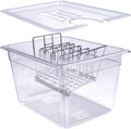 12 QT Sous Vide Container with Lid and Rack - Large Capacity