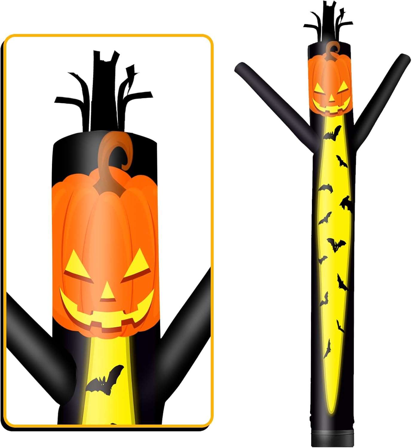 15FT Tall Pumpkin Inflatable Tube Man for Halloween Events