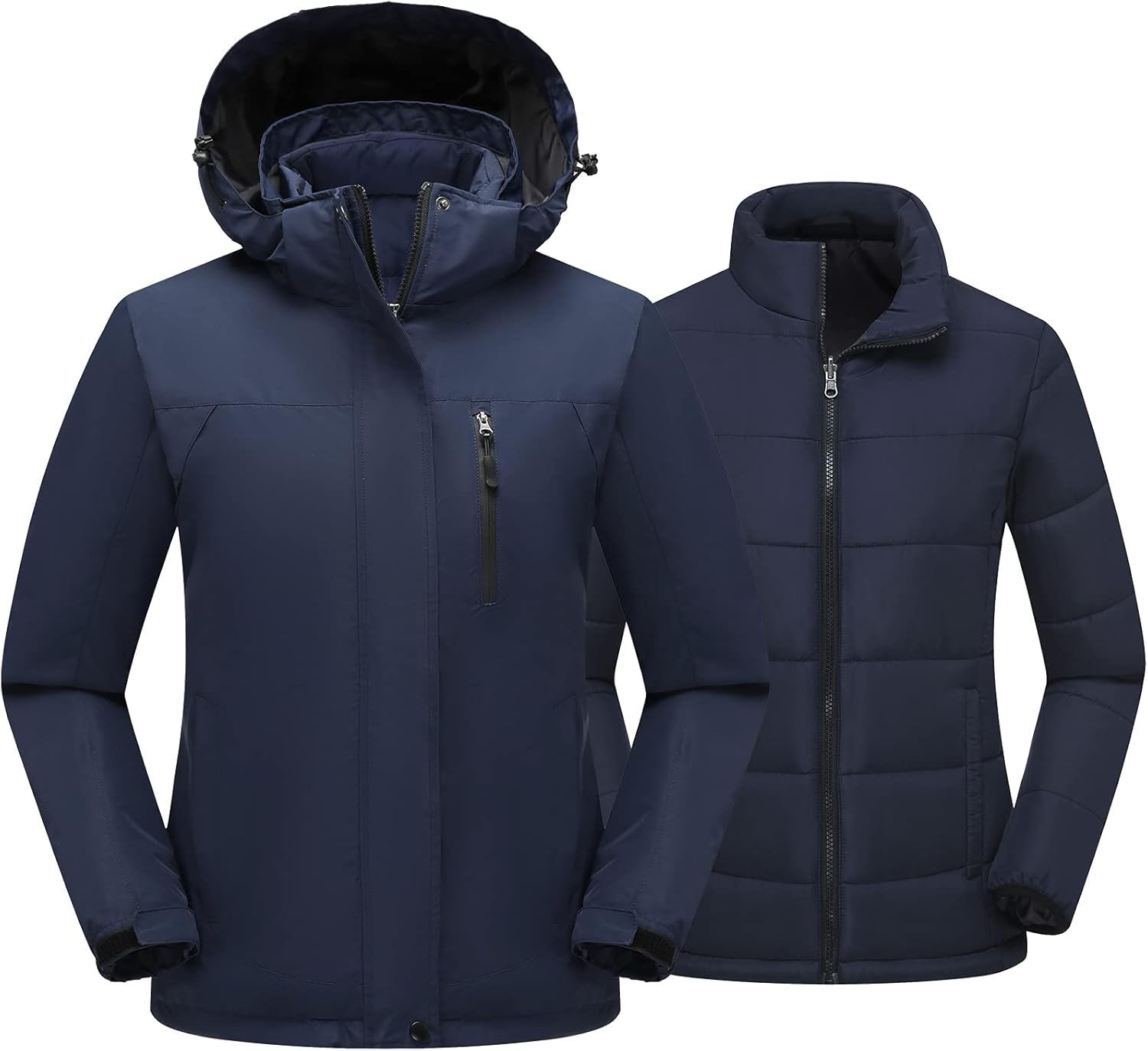 PTSOC Women's 3-in-1 Ski Jacket - Ultimate Winter Protection!