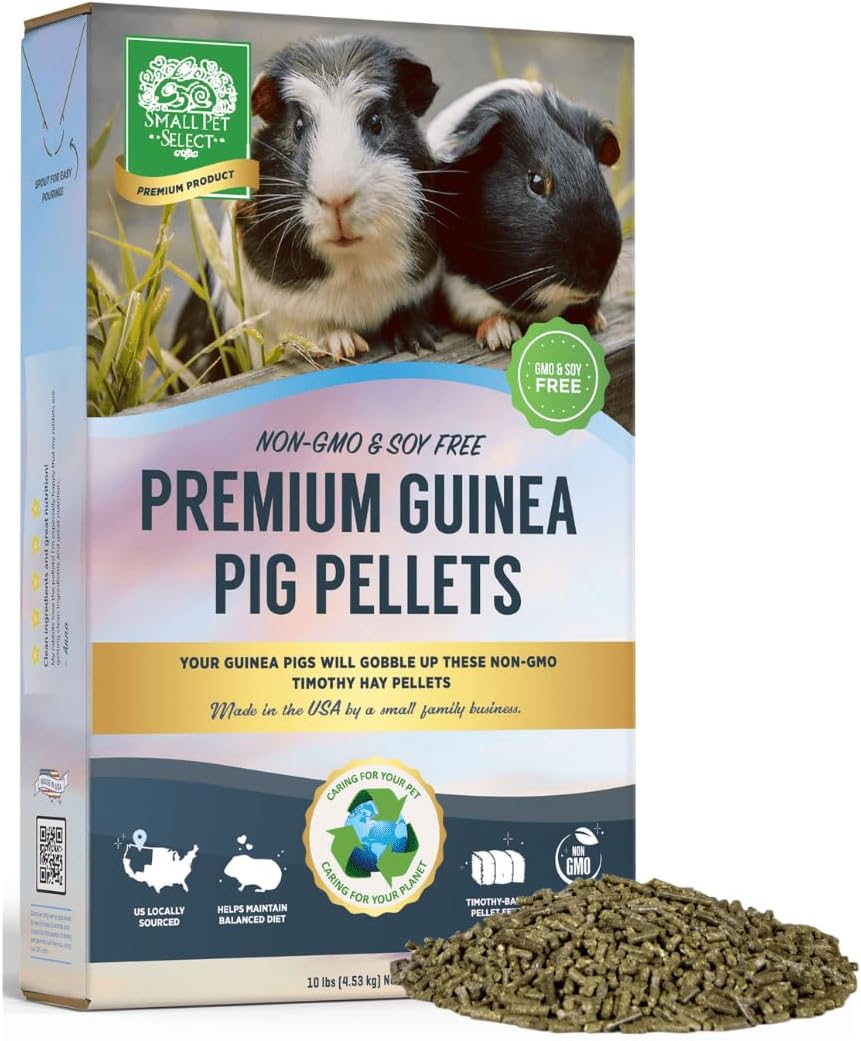 Premium Guinea Pig Pellet Food, Non-GMO, Soy Free, 10lb Bag