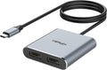 USB C to Dual DisplayPort MST Hub Splitter for 4K Displays