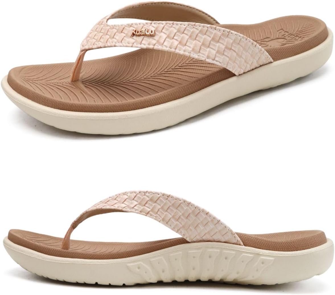 Comfortable Walking Thong Sandals for Summer with Arch Support