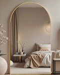 77x38 Inch Gold Arched Full Length Mirror by DMWOODFL