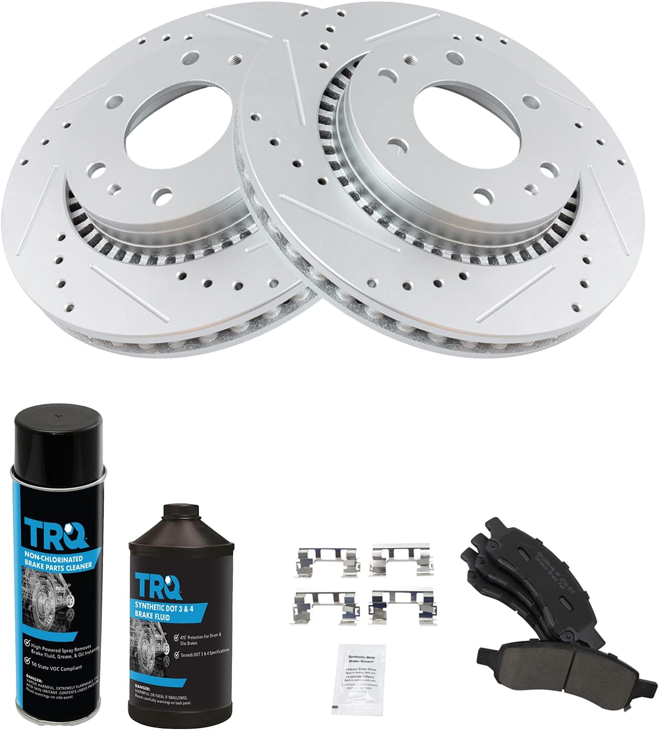 Premium G-Coated Slotted Brake Pad & Rotor Kit for Buick Rainier
