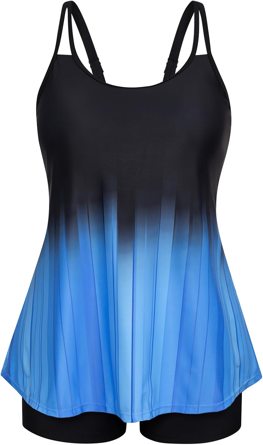 Hanna Nikole Plus Size Tankini Swimsuit for Women with Boy Shorts