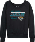 Jacksonville Jaguars Womens Slouchy Crew by Team Fan Apparel