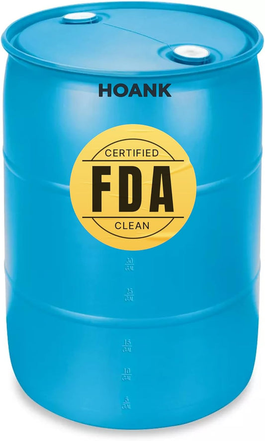 55-Gallon Water Storage Barrel for Emergency Preparedness
