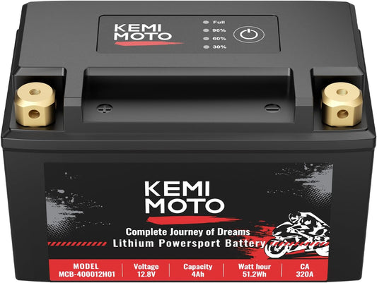 KEMIMOTO Lithium Motorcycle Battery YTX9-BS/YTX7A-BS Review