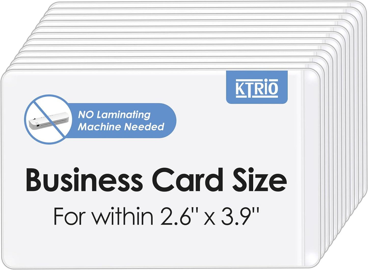 KTRIO Self-Sealing Business Card Laminating Pouches