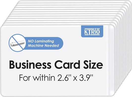 KTRIO Self-Sealing Business Card Laminating Pouches