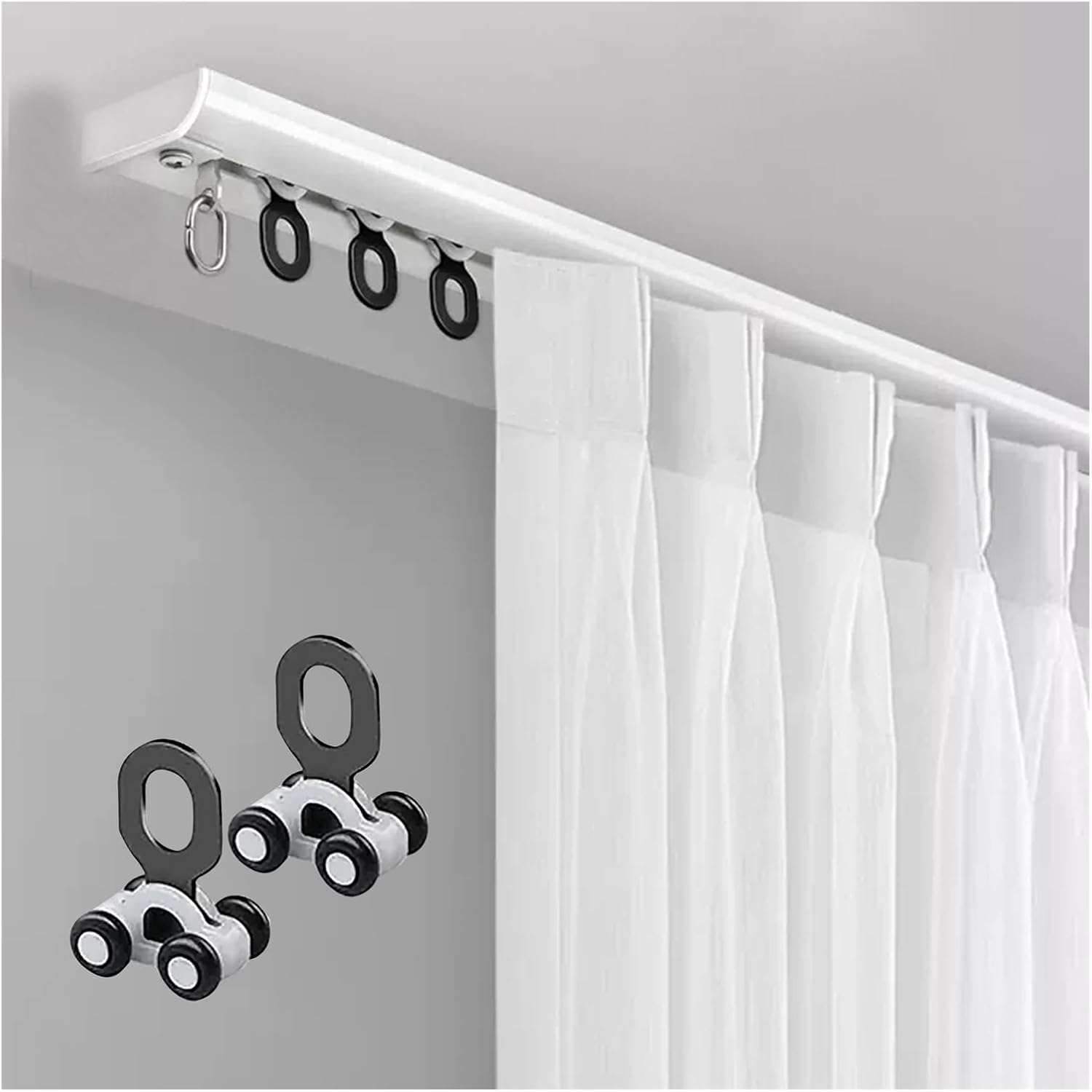 Ultra-Thin 20ft White Curtain Track for Stylish Window Solutions