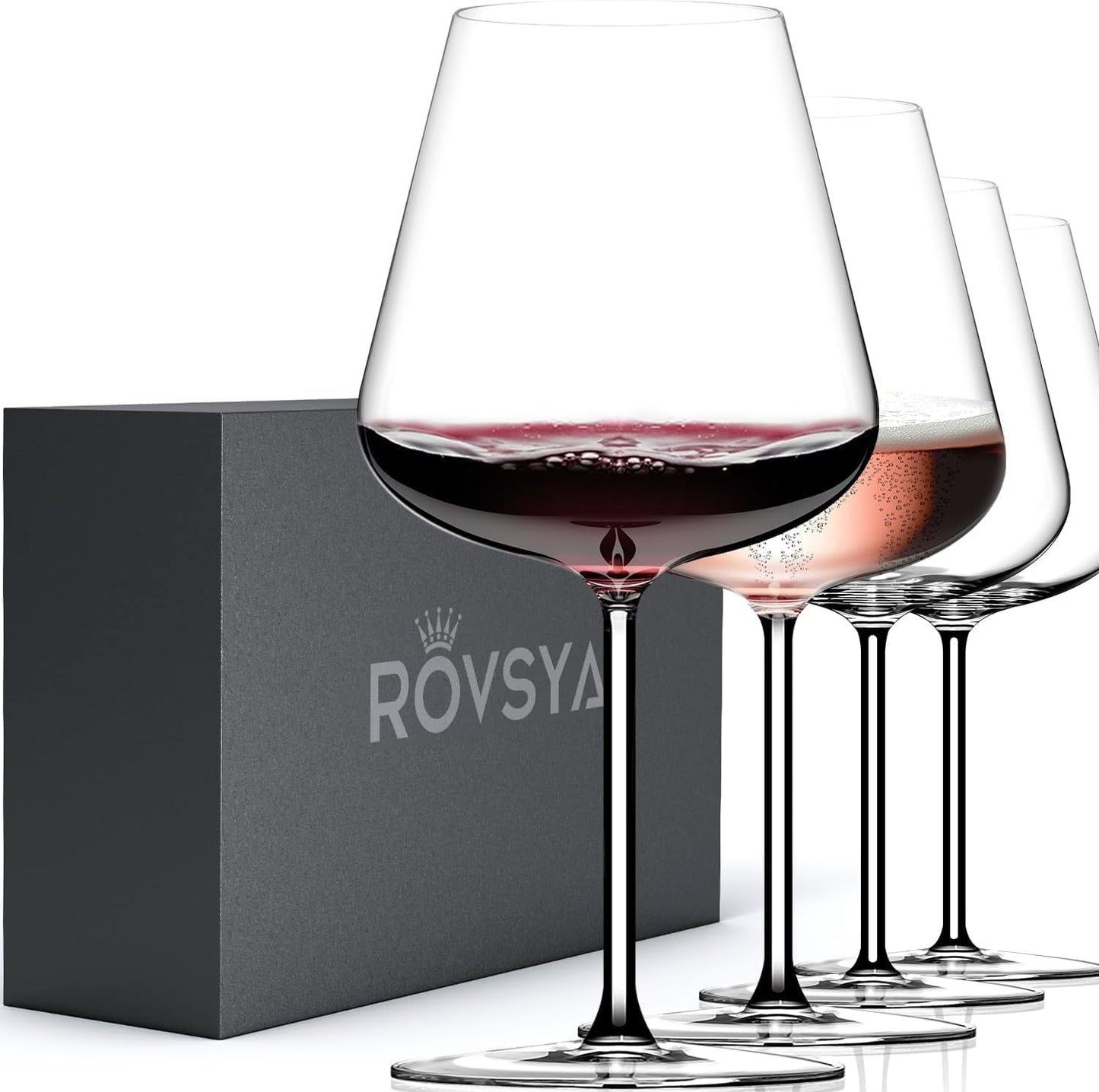 Large 28 oz Red Wine Glasses Set of 4 for Elegant Tasting