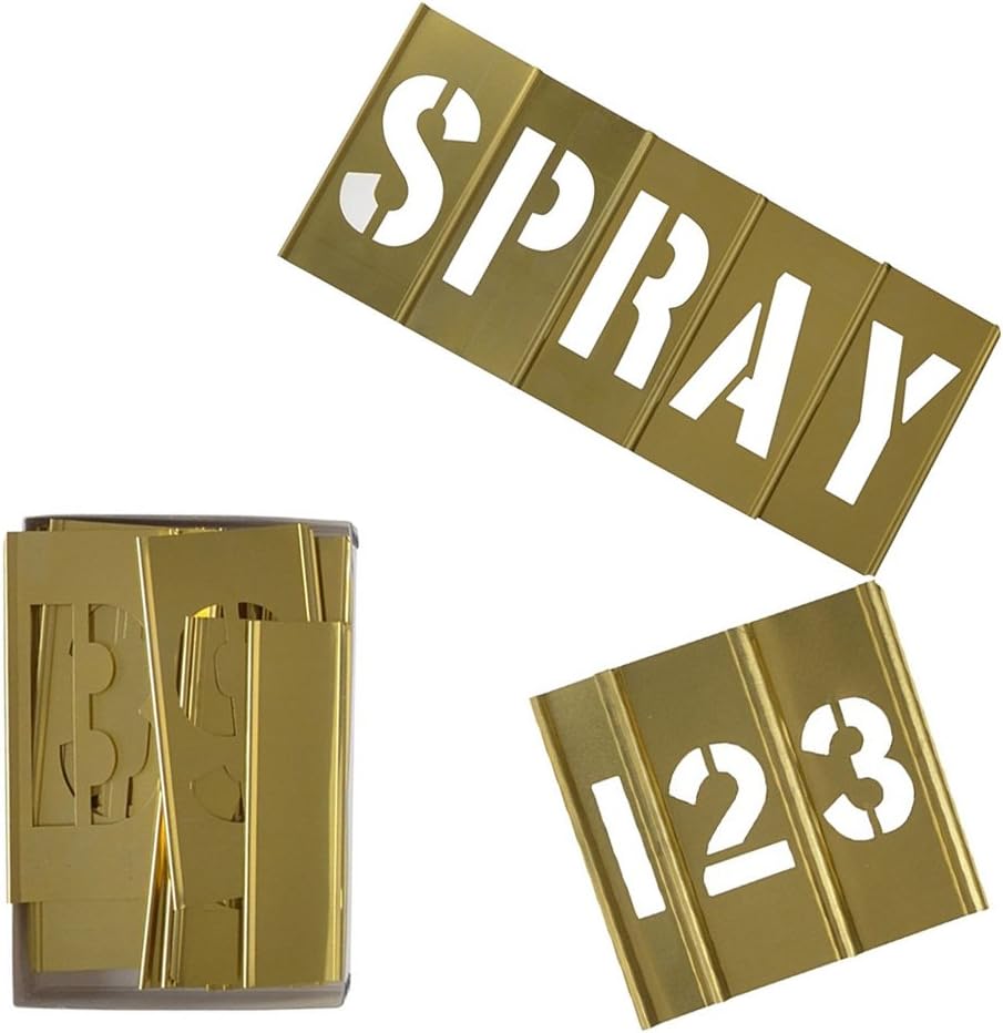 Deezio 4 Inch Brass Interlocking Stencil Set for Crafting