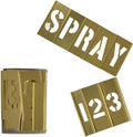 Deezio Brass Letter and Number Stencils - 3 in Interlocking Set