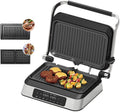 MOULIS Smokeless Panini Grill: 6 Functions, 2 Plates, 1600W