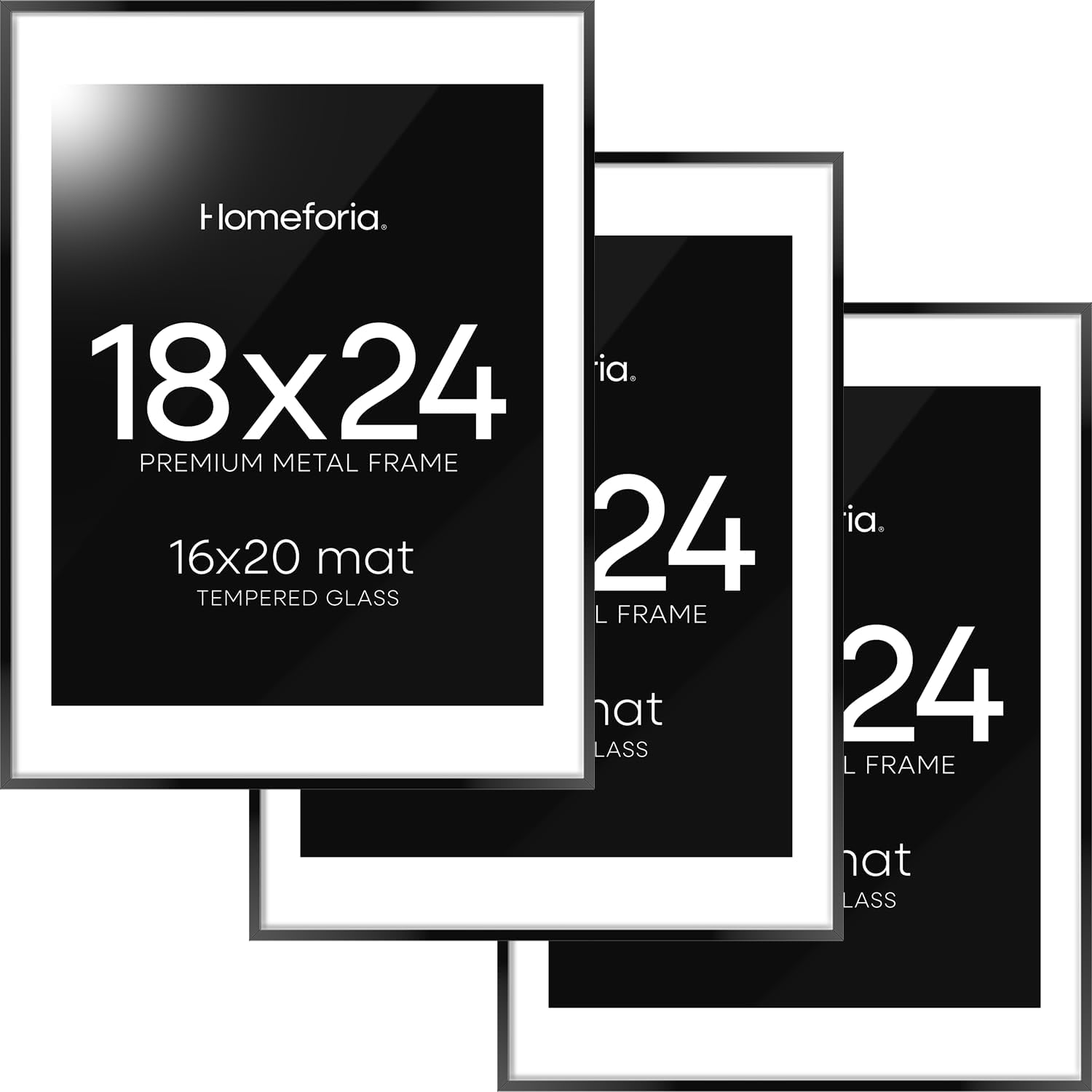 18x24 Black Poster Frame with Mat for Stunning Displays
