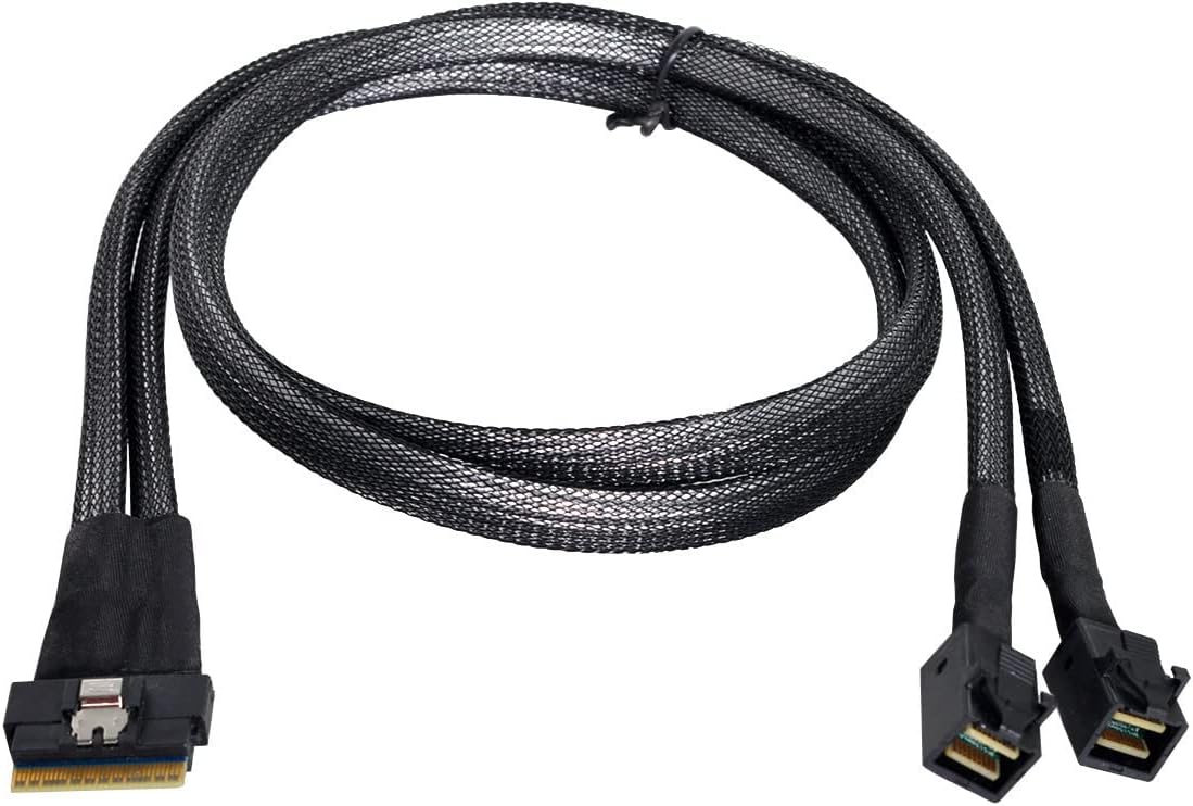 Cablecc PCI-E Ultraport Slimline SAS 8i to Dual SFF-8643 Cable