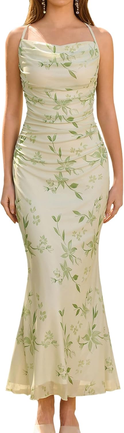 Women's Summer Floral Spaghetti Strap Maxi Dress for All Occasions