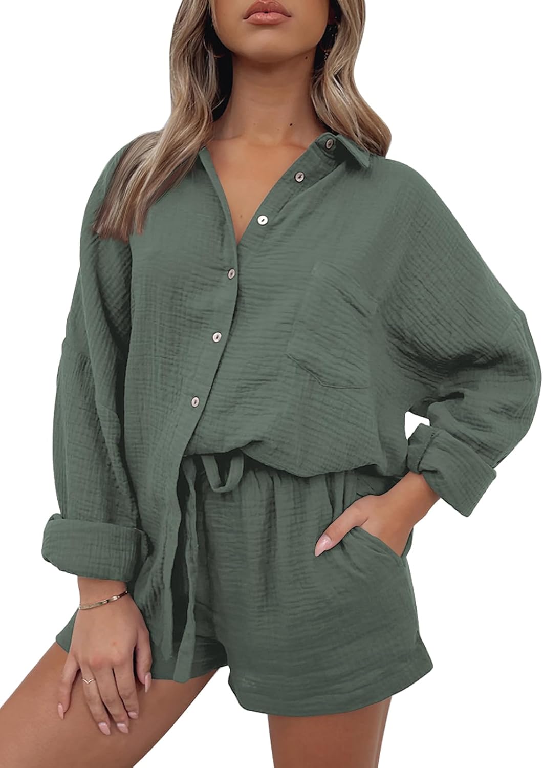 Oversized Women Lounge Wear 2 Piece Pajama Set for Spring 2025