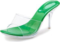 Clear Heels Stilettos for Women - Transparent Strap Silver High Heels