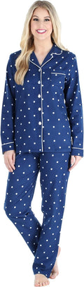 PajamaMania Women's Cotton Flannel Long Sleeve Pajama Set - Brushed