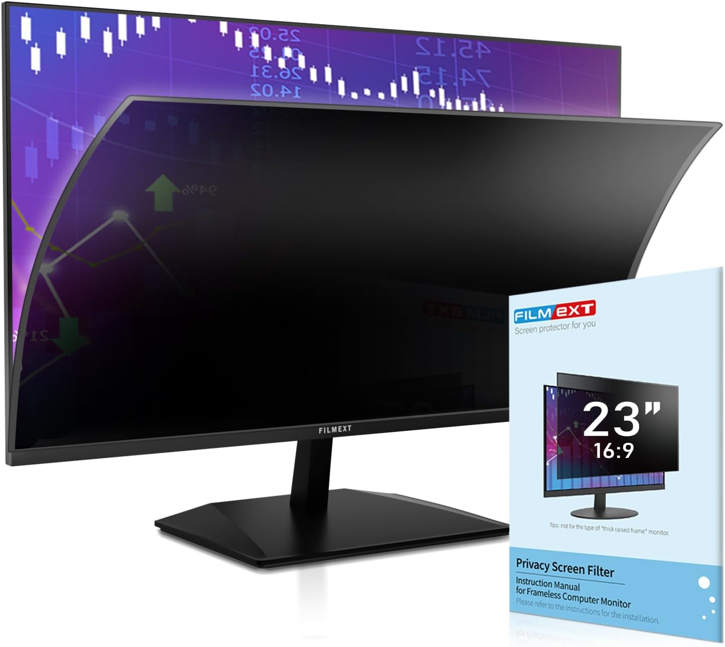 FILMEXT 23 Inch Computer Privacy Screen Shield for Monitors