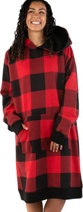 Oversized Hoodie Sweatshirt Dress for Women - Cozy Long Nightgown