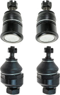 TRQ Front Driver & Passenger Upper & Lower Ball Joint Set