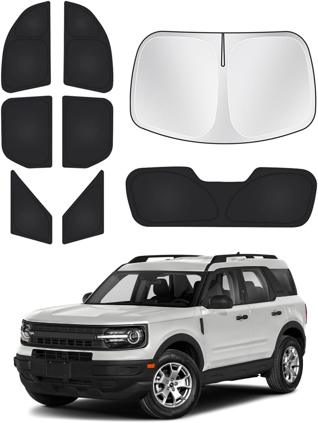 Windshield Sun Shade for Ford Bronco Sport 2021-2026 Set
