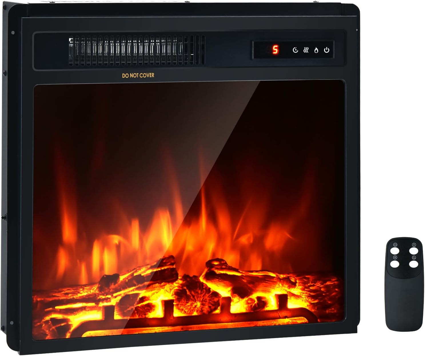 Giantex 18in Electric Fireplace Insert Heater for Cozy Ambiance