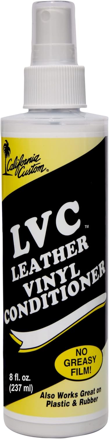 California Custom Leather Vinyl Conditioner - Protects from Wear & Cracking! Non-Greasy Formula - 8 oz